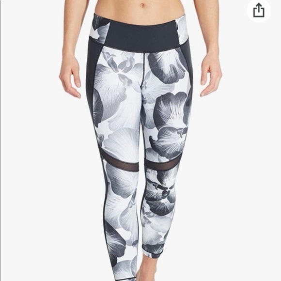 Calia by Carrie Underwood Essential Print 7/8 Leggings Size Small S Floral Mesh - Picture 5 of 5